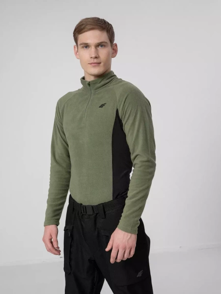 Bluza męska z kapturem rozpinana polarowa 4F H4Z22-BIMP011-41S