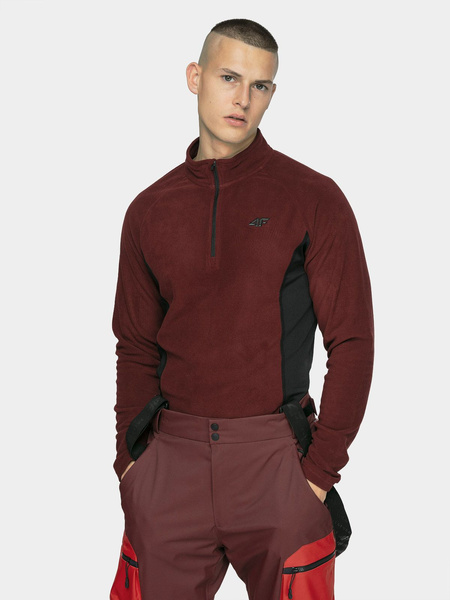 Bluza męska z kapturem rozpinana polarowa 4F H4Z21-BIMP034-60S
