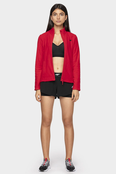 Bluza damska z kapturem rozpinana polarowa 4F NOSH4-PLD001-62S