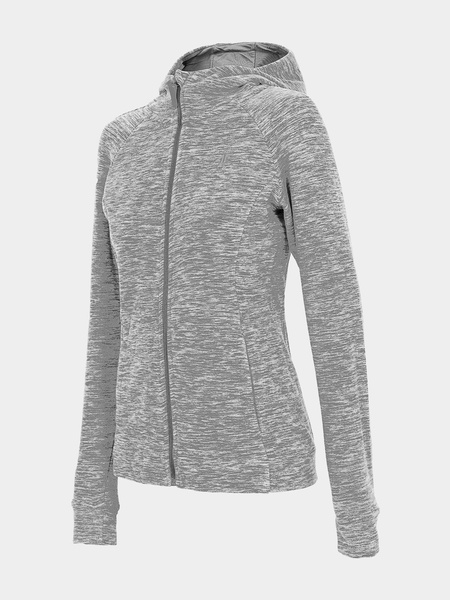 Bluza damska z kapturem rozpinana polarowa 4F H4L22-PLD351-27M