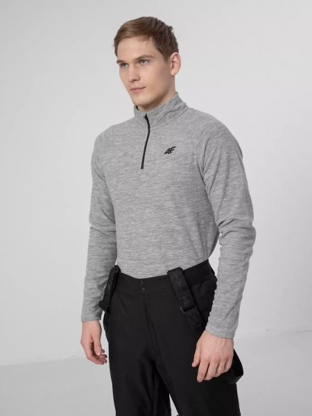 Bluza męska z kapturem rozpinana polarowa 4F H4Z22-BIMP010-27M