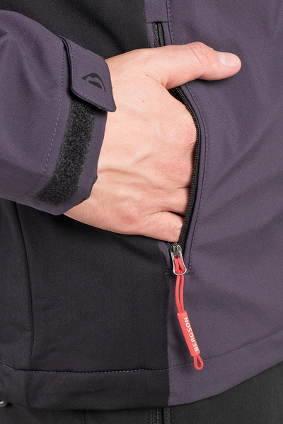 Kurtka męska softshell wiatroodporna BERGSON NORDIC SS GRAPHITE