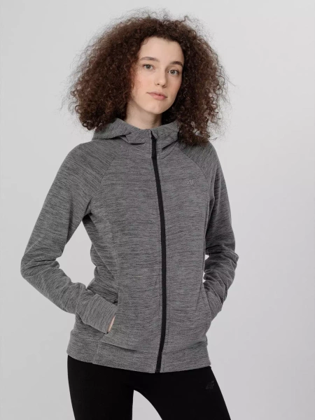 Bluza damska z kapturem rozpinana polarowa 4F H4Z22-PLD351-24M