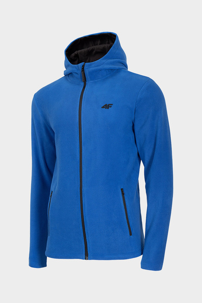 Bluza męska z kapturem rozpinana polarowa 4F NOSH4-PLM002-36S
