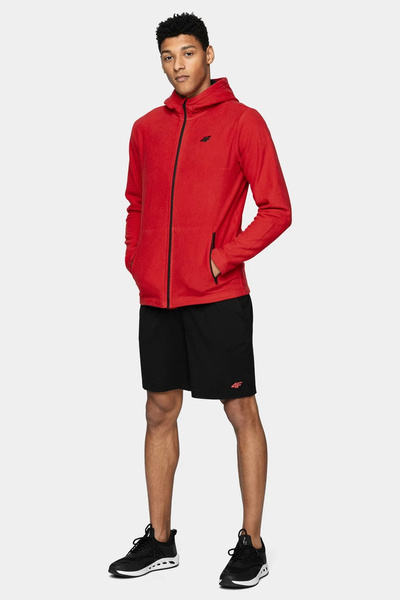 Bluza męska z kapturem rozpinana polarowa 4F NOSH4-PLM002-62S