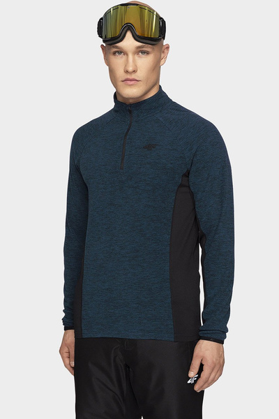 Bluza męska z kapturem rozpinana polarowa H4Z19-BIMP002-31M