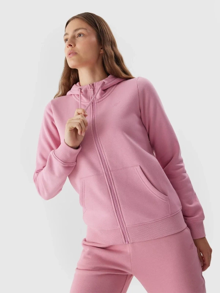 Bluza damska z kapturem rozpinana 4F 4FAW23TSWSF0730-56S 