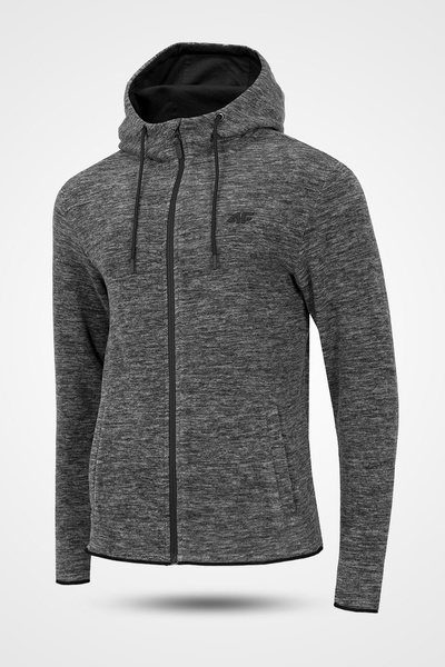 Bluza męska z kapturem rozpinana polarowa 4F H4Z19-PLM070-24M
