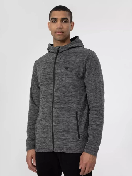Bluza męska z kapturem rozpinana polarowa 4F H4L22-PLM351-24M