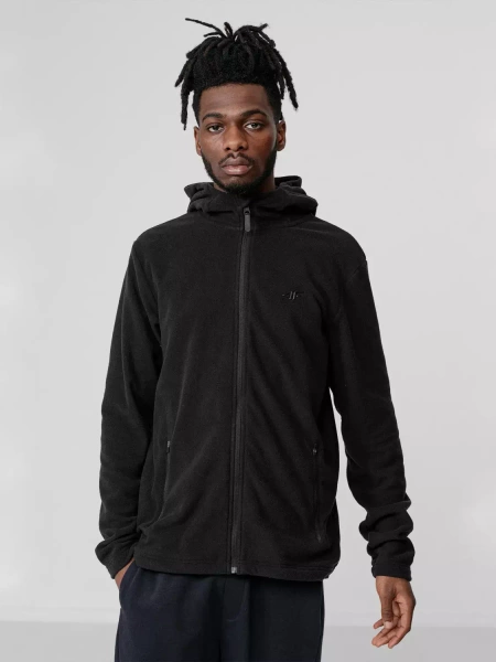 Bluza męska z kapturem rozpinana polarowa 4F H4Z22-PLM351-20S