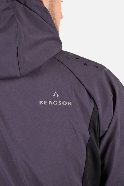 Kurtka męska softshell wiatroodporna BERGSON NORDIC SS GRAPHITE
