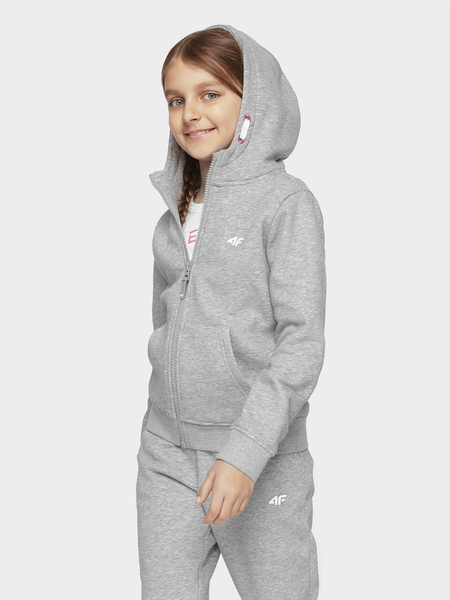 Bluza dziecięca z kapturem rozpinana 4F HJL21-JBLD001-25M