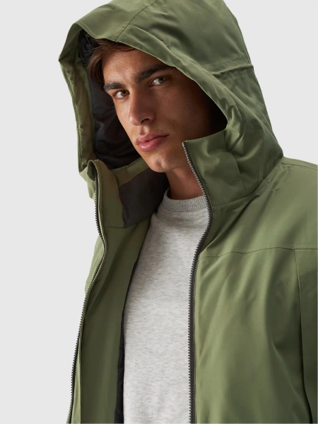 Kurtka męska zimowa długa 4F 4FWAW24TTJAM563-43S