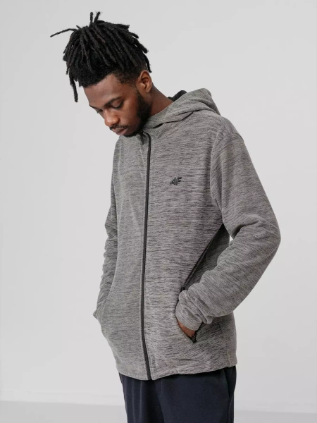 Bluza męska z kapturem rozpinana polarowa 4F H4Z22-PLM351-24M