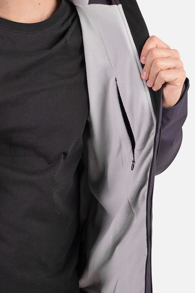 Kurtka męska softshell wiatroodporna BERGSON NORDIC SS GRAPHITE