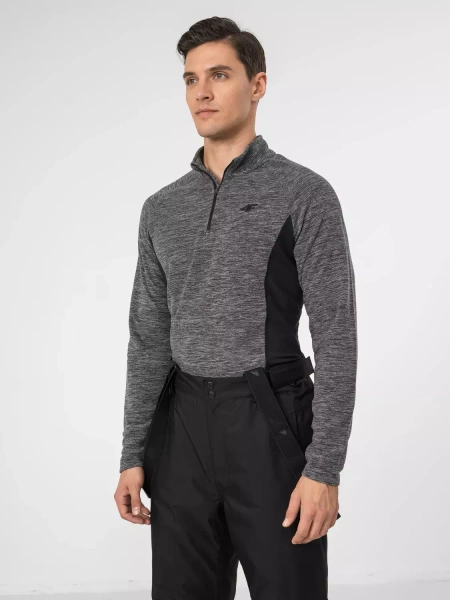 Bluza męska z kapturem rozpinana polarowa 4F H4Z22-BIMP011-24M