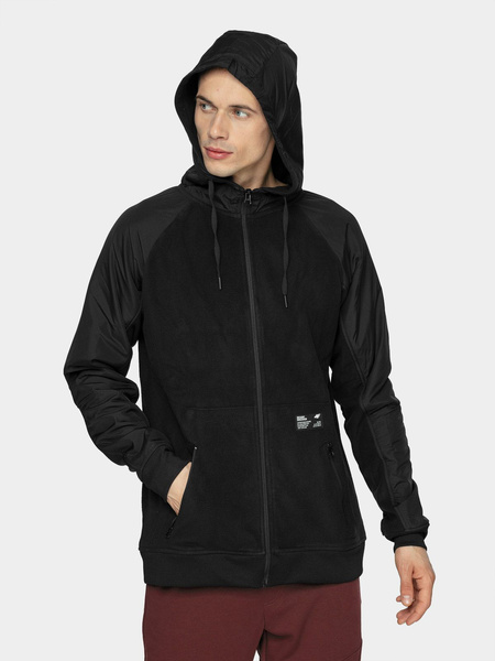 Bluza męska z kapturem rozpinana polarowa 4F H4Z21-BLM023-20S
