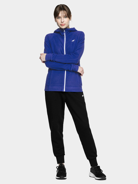Bluza damska z kapturem rozpinana polarowa 4F NOSH4-PLD002-36S