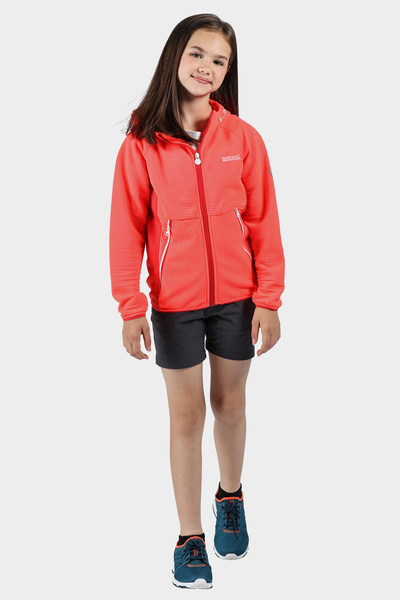 Bluza dziecięca z kapturem rozpinana polarowa REGATTA JENNING RKA297-5WS