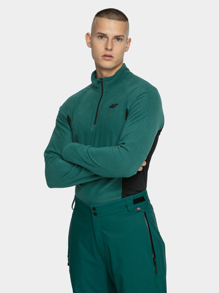 Bluza męska z kapturem rozpinana polarowa 4F H4Z21-BIMP034-46S