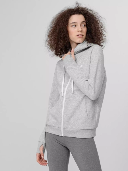 Bluza damska z kapturem rozpinana 4F 4FSS23TSWSF373-27M