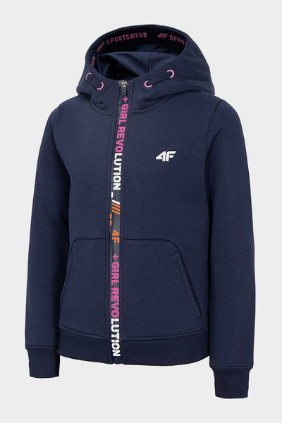 Bluza dziecięca z kapturem rozpinana 4F HJZ20-JBLD007A-31S