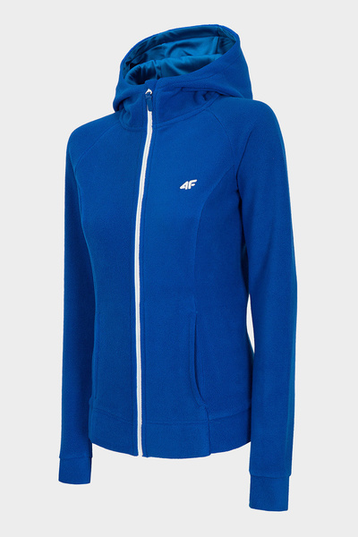 Bluza damska z kapturem rozpinana polarowa 4F NOSH4-PLD002-36S