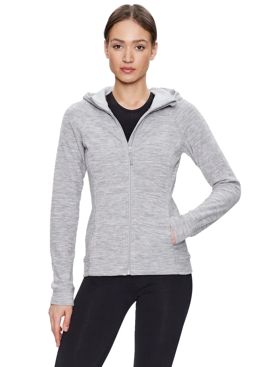 Bluza damska z kapturem rozpinana polarowa 4F H4Z22-PLD351-27M