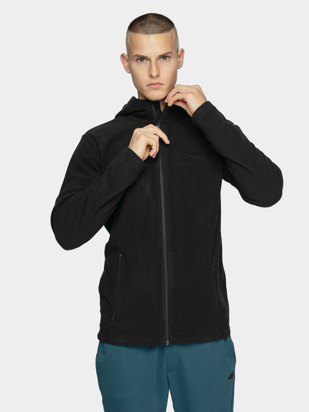 Bluza męska z kapturem rozpinana polarowa 4F NOSH4-PLM351-20S
