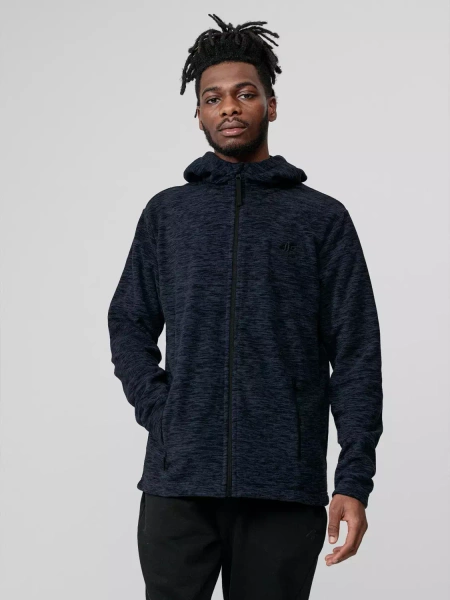 Bluza męska z kapturem rozpinana polarowa 4F H4Z22-PLM351-30M