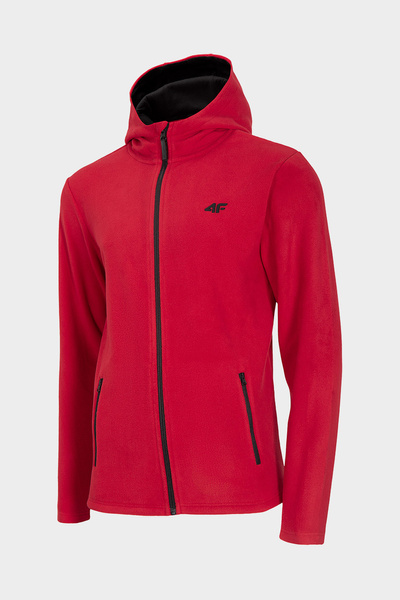 Bluza męska z kapturem rozpinana polarowa 4F NOSH4-PLM002-62S