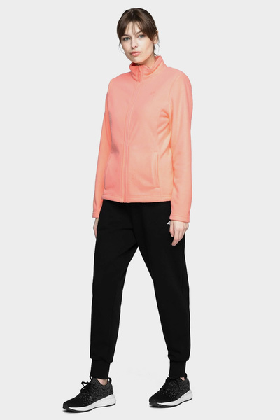 Bluza damska z kapturem rozpinana polarowa 4F NOSH4-PLD001-63N