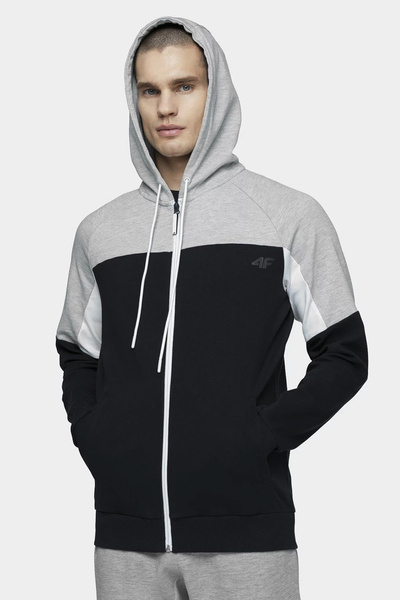 Bluza męska z kapturem rozpinana 4F H4L20-BLM016-31S