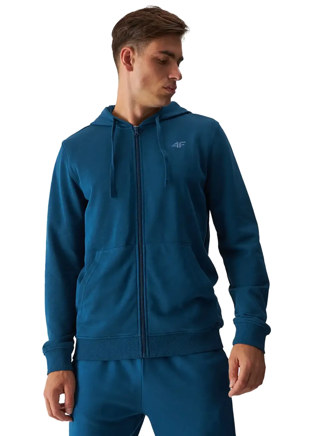 Bluza męska z kapturem rozpinana 4F 4FWMM00TSWSM1466-46S