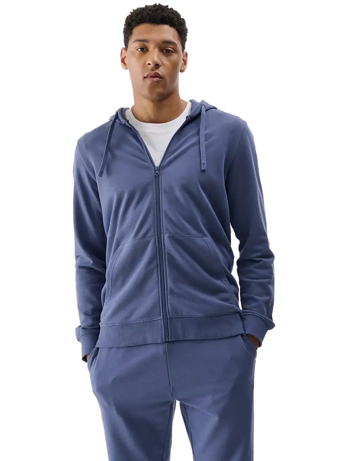 Bluza męska z kapturem rozpinana 4F 4FWMM00TSWSM1768-32S