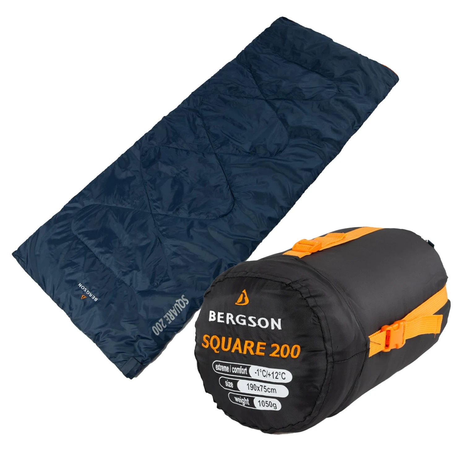 Śpiwór kwadratowy BERGSON SQUARE 200 BRG00121 DENIM