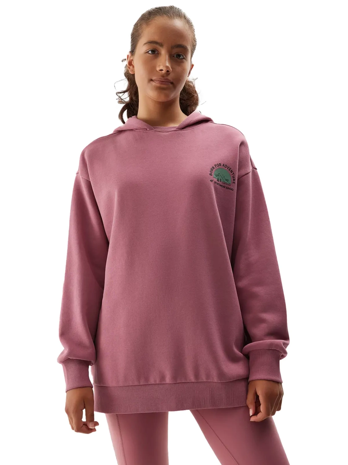 Bluza dziecięca z kapturem 4F 4FJAW23TSWSF642-54S