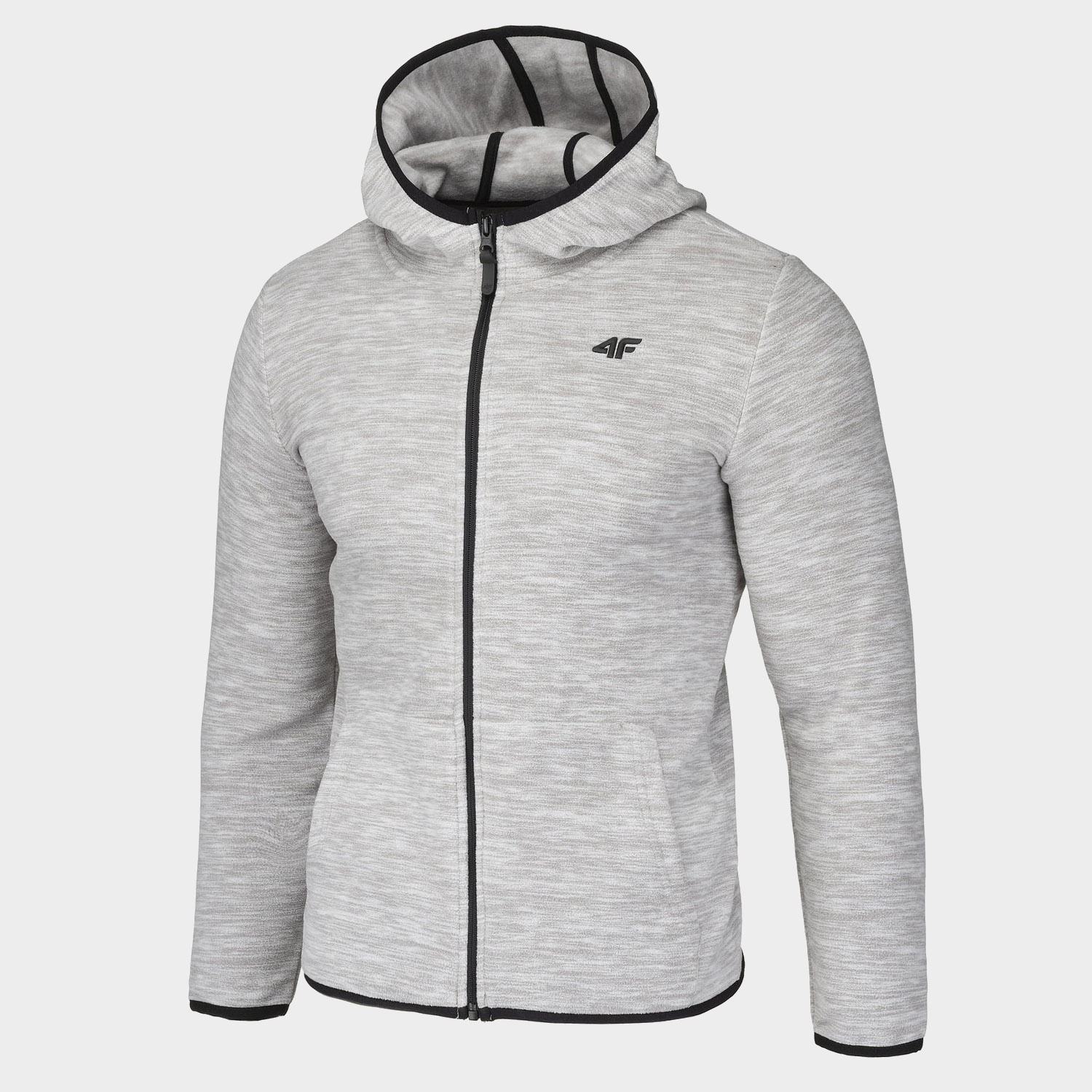 Bluza dziecięca z kapturem rozpinana polarowa 4F HJL20-JPLM001-25M