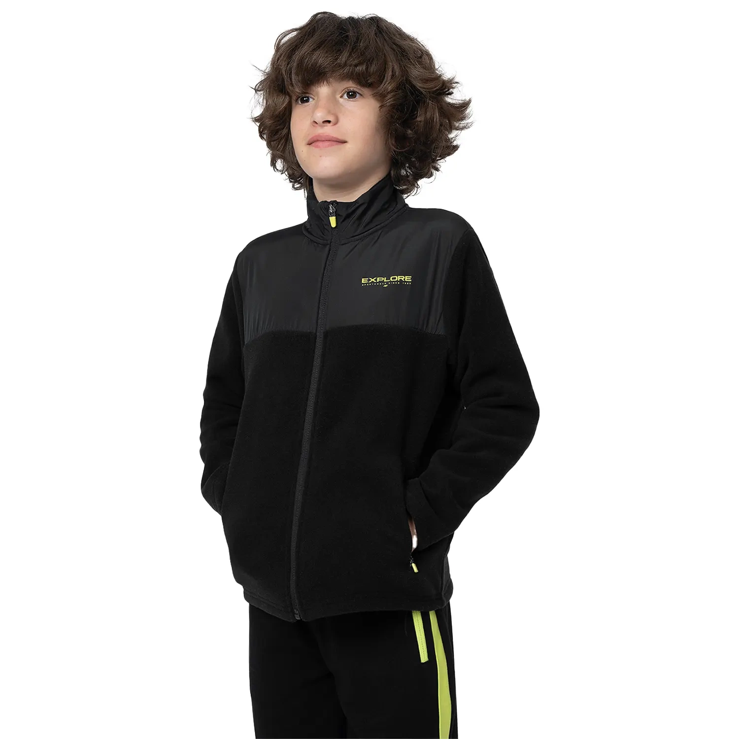 Bluza dziecięca rozpinana polarowa 4F 4FJSS23TFLEM040-20S