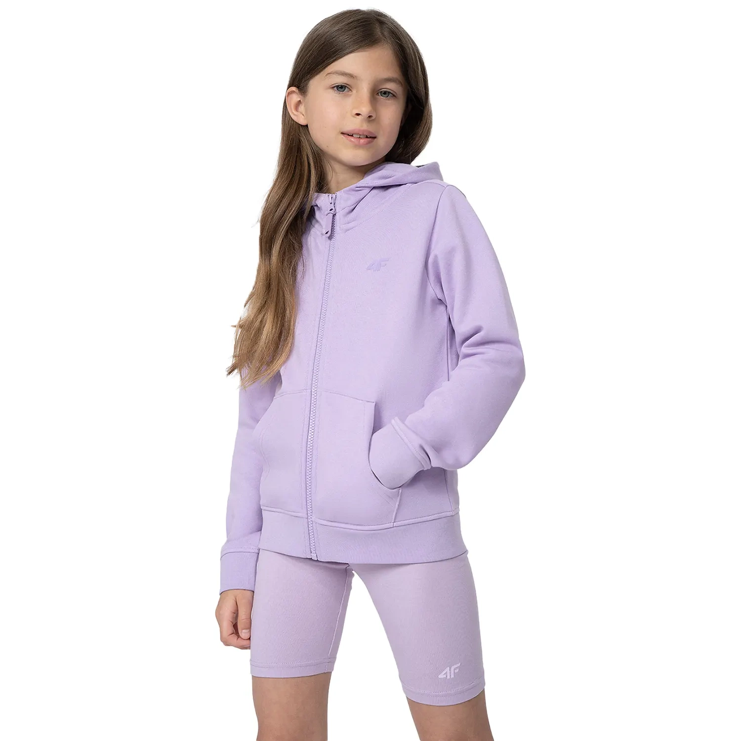 Bluza dziecięca z kapturem rozpinana 4F 4FJSS23TSWSF216-52S
