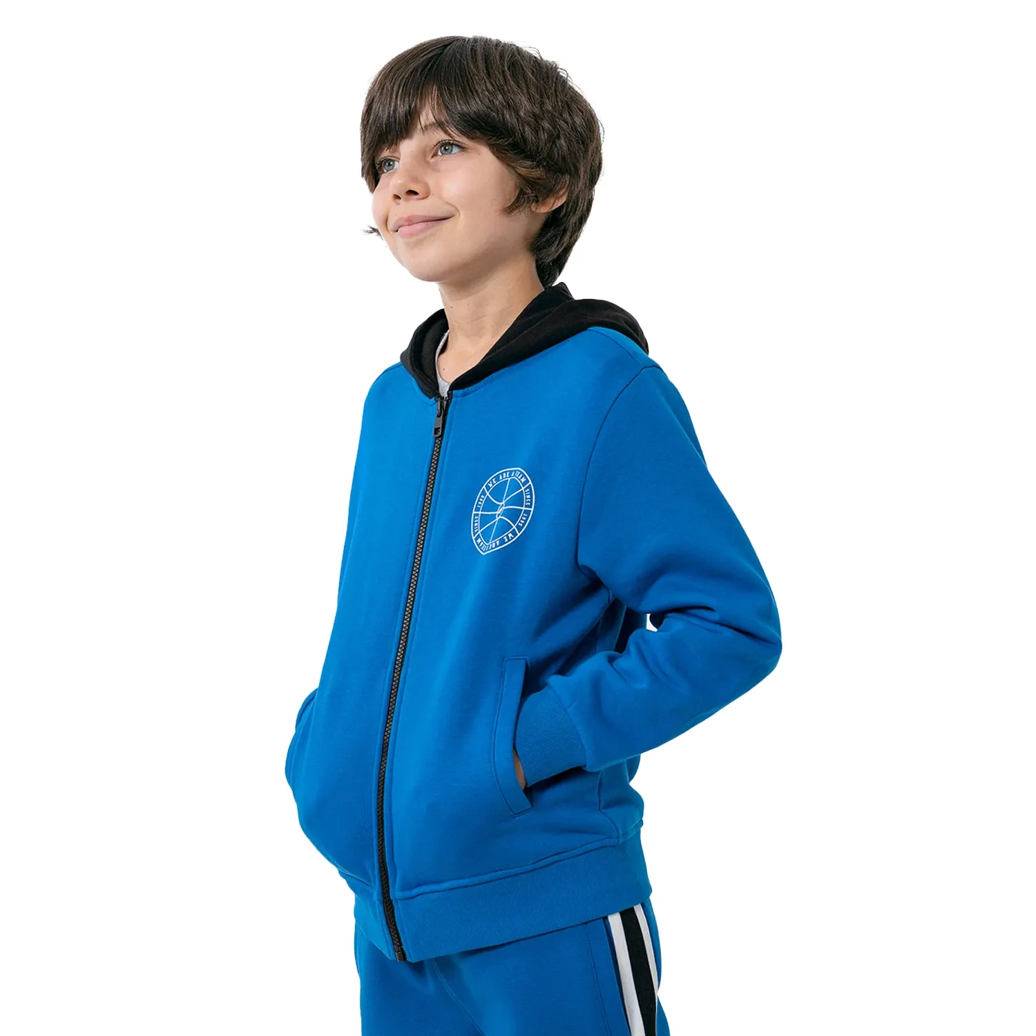 Bluza dziecięca z kapturem rozpinana 4F HJZ22-JBLM004-36S