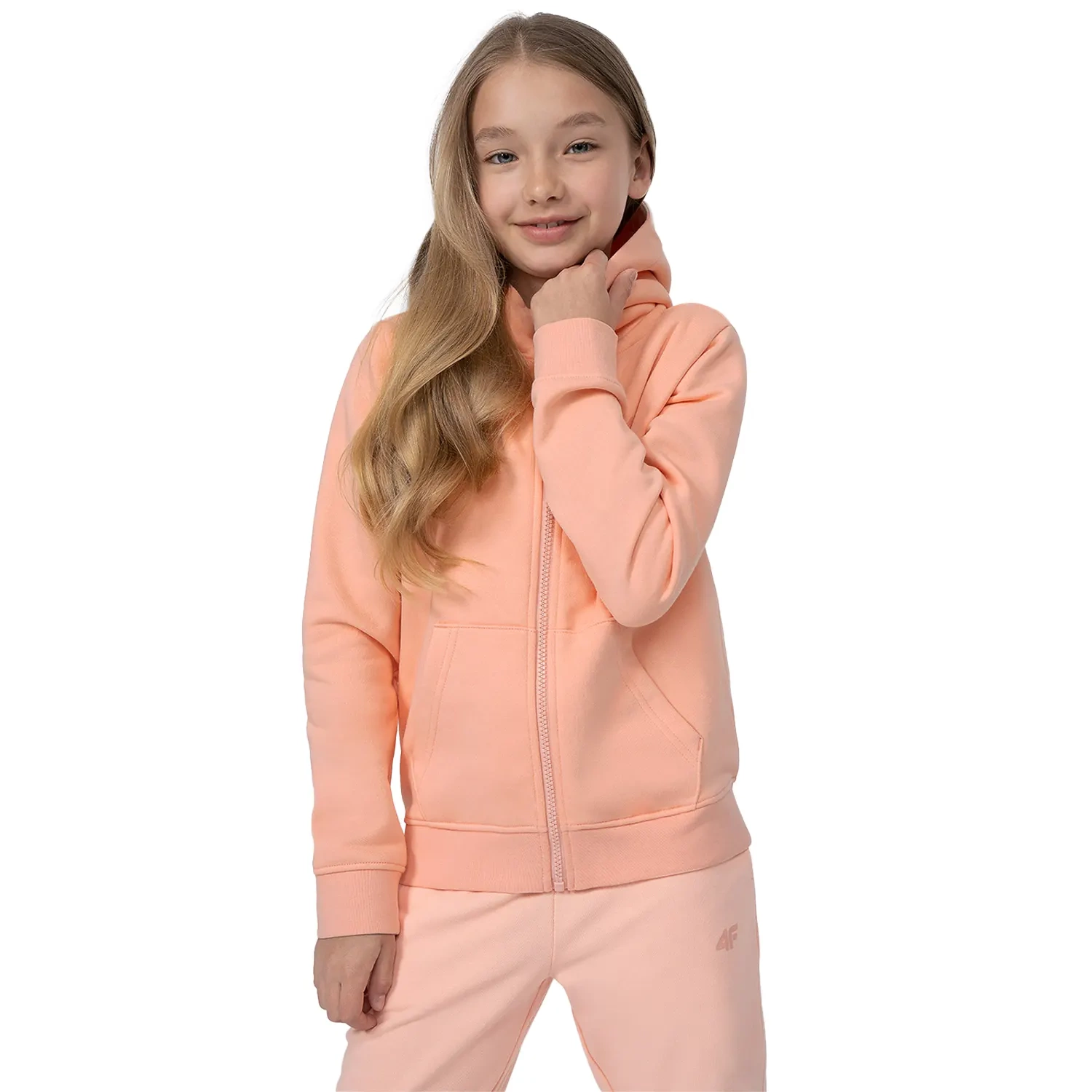 Bluza dziecięca z kapturem rozpinana 4F 4FJSS23TSWSF216-65S