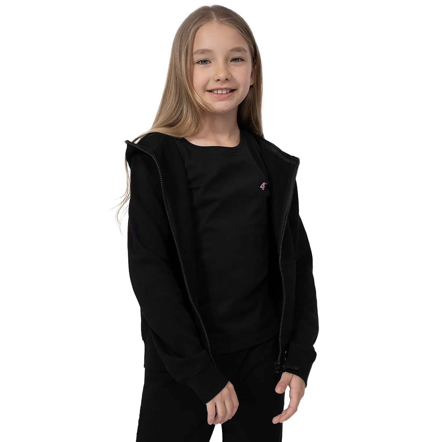 Bluza dziecięca z kapturem rozpinana 4F 4FJSS23TSWSF216-20S