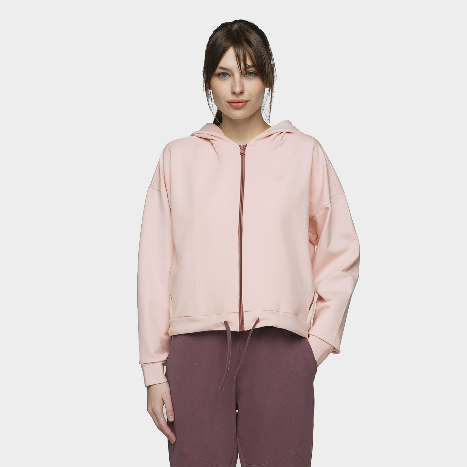 Bluza damska z kapturem rozpinana 4F H4L21-BLD013-56S