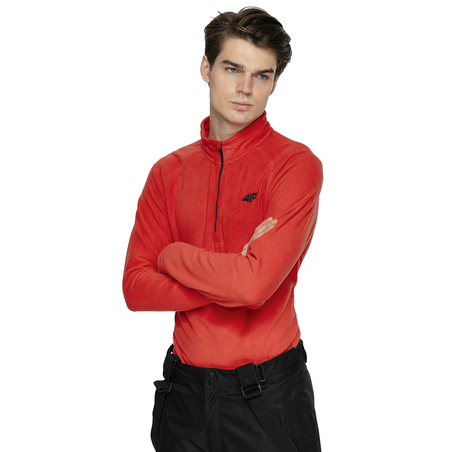 Bluza męska z kapturem rozpinana polarowa 4F H4Z21-BIMP030-62S