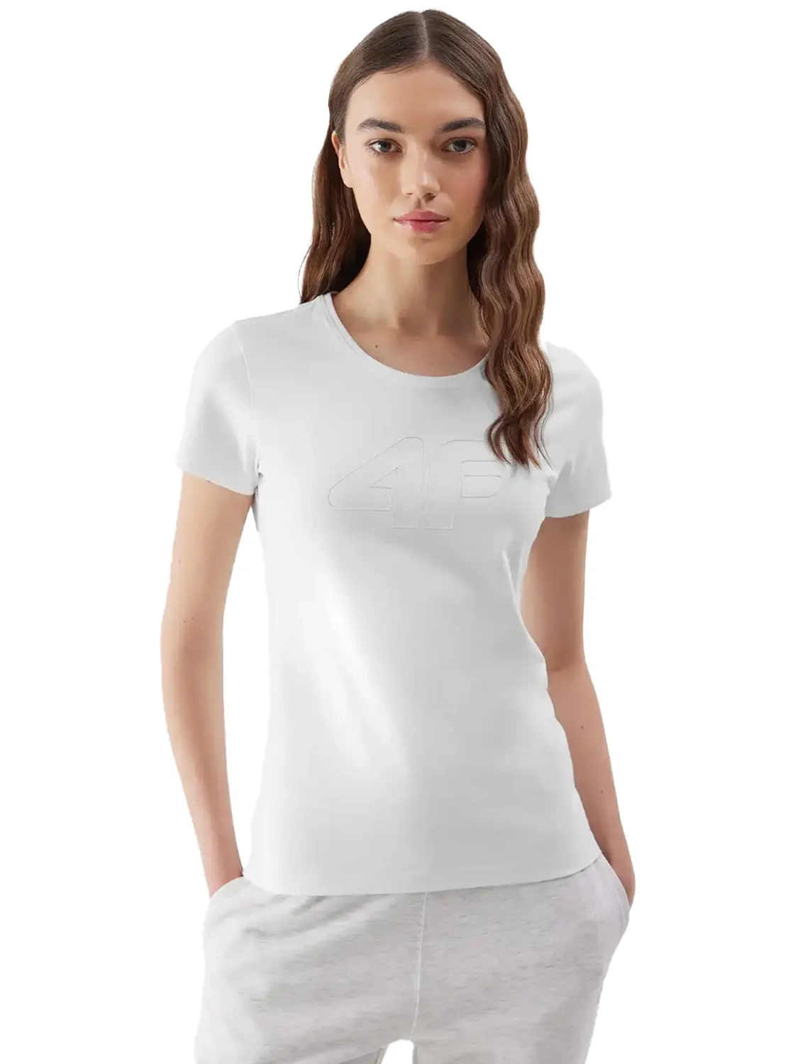 Koszulka damska 4F 4FWSS24TTSHF1163-10S 