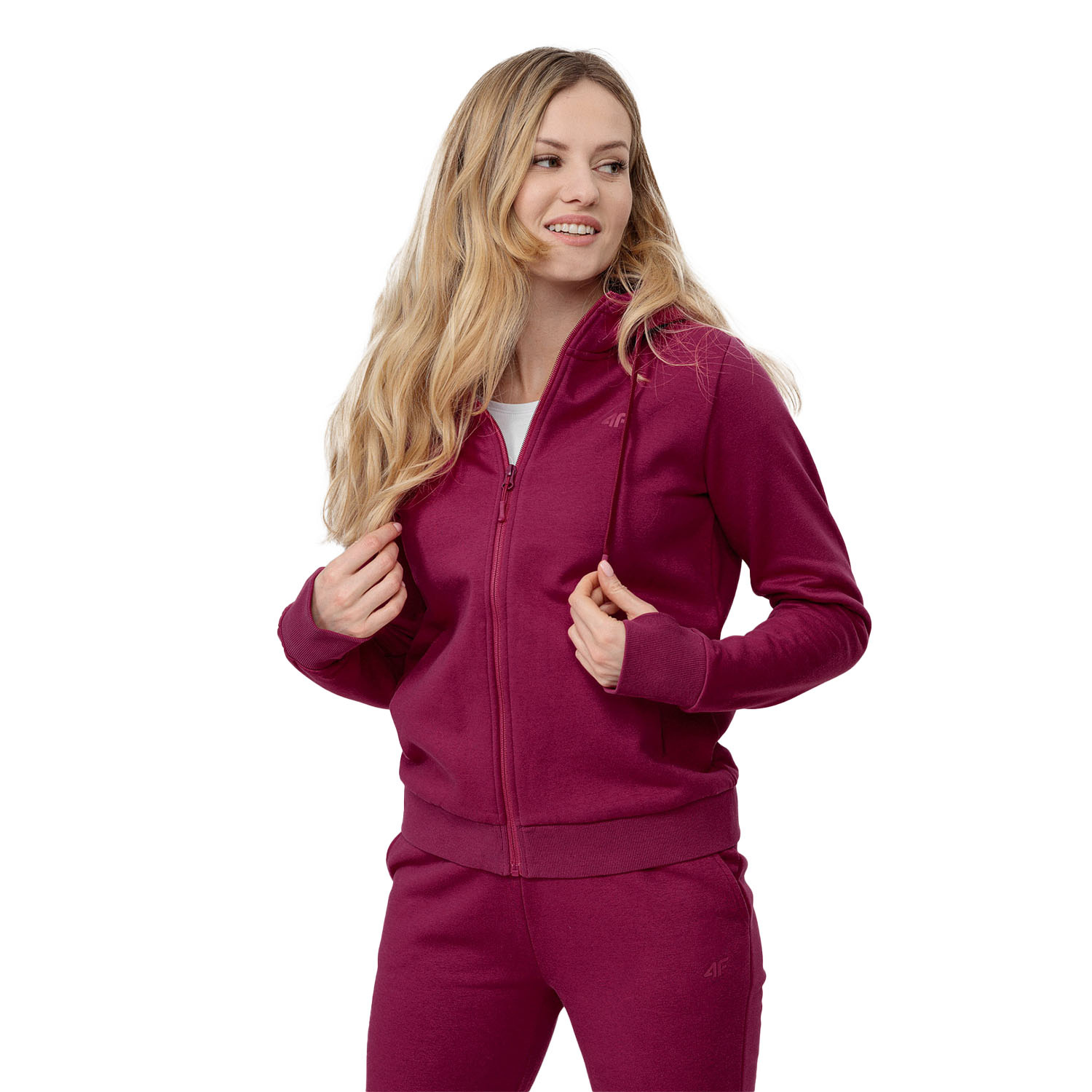 Bluza damska z kapturem rozpinana 4F H4L22-BLD353-53S