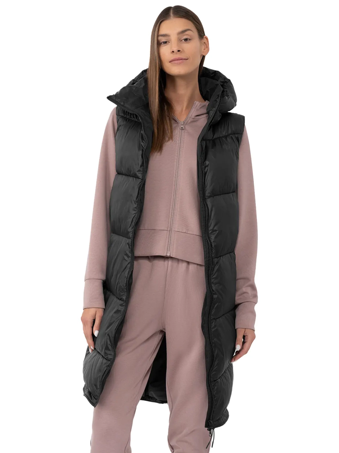 Kurtka damska puchowa bezrękawnik 4F 4FAW23TVESF074-20S