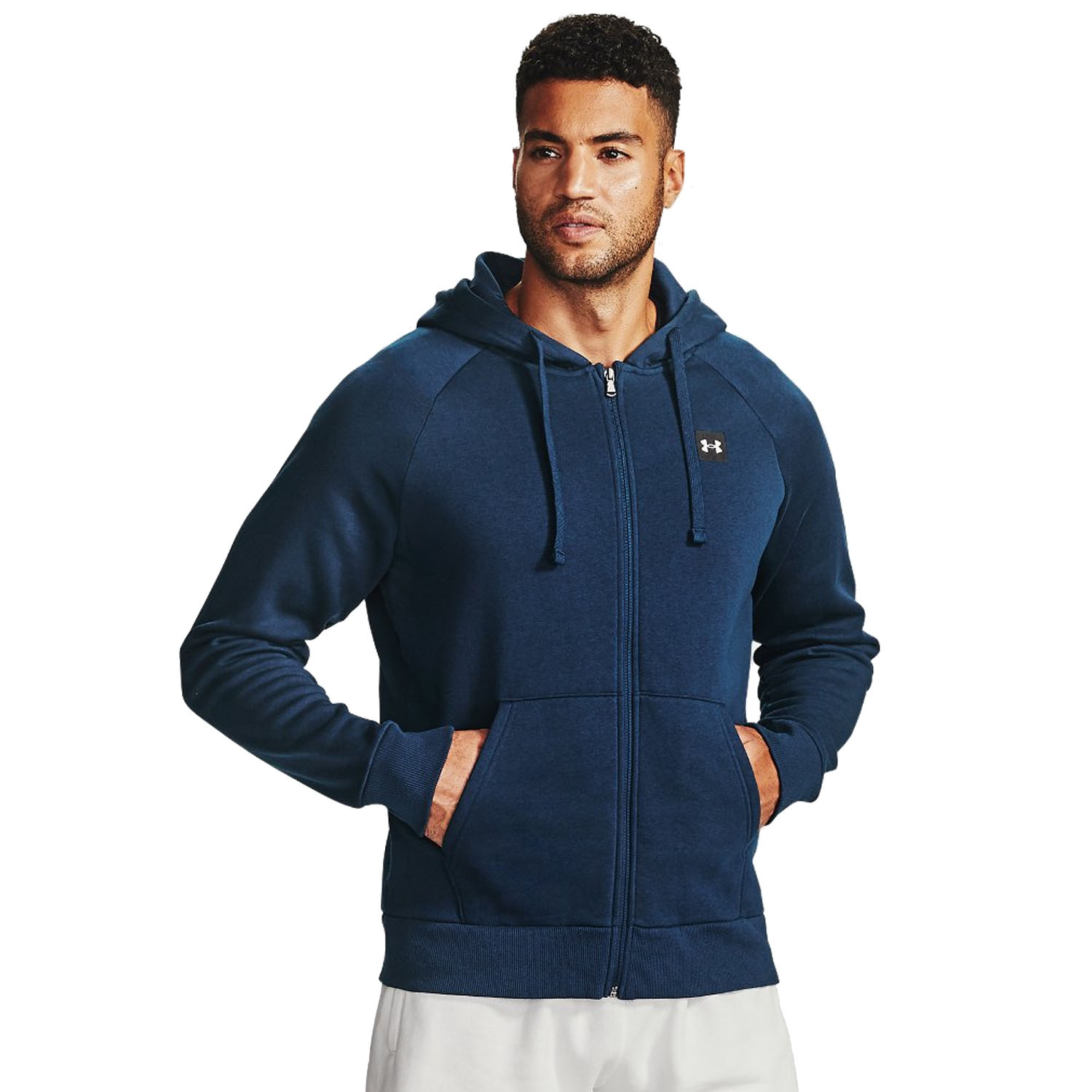Bluza męska z kapturem rozpinana Under Armour RIVAL FLEECE 1357111-408