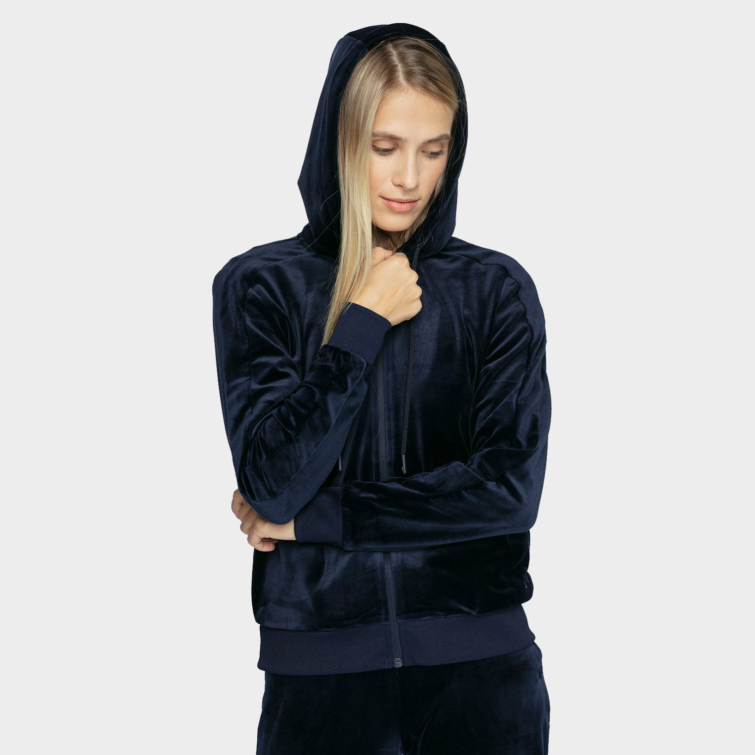 Bluza damska z kapturem rozpinana polarowa 4F H4Z21-BLD024-30S